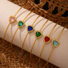 Wholesale Bracelet Titanium Steel Glass Geometric Electroplated Design
