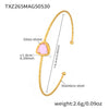 Wholesale Bracelet Titanium Steel Glass Geometric Electroplated Design