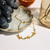 Wholesale Bracelet Titanium Steel 18K Gold Color Zircon Starfish Geometric Electroplating Women's Jewelry
