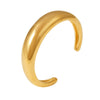 Wholesale Bracelet 316L Stainless Steel 18K Gold Plated Crescent Cshaped Open Cast Glazed Simple For Women