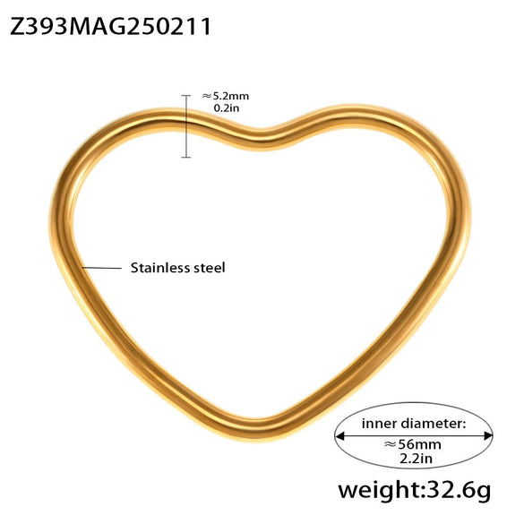 Wholesale Bracelet 316L Stainless Steel 18K Gold Plated Heartshaped Fashion Design