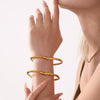 Wholesale Bracelet 316L Stainless Steel 18K Gold Plated Heartshaped Fashion Design