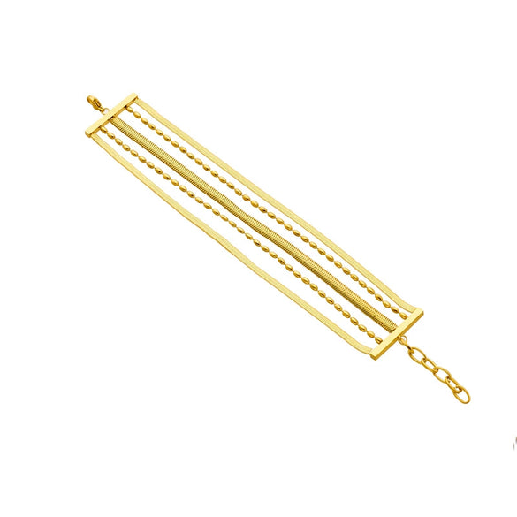 Wholesale Bracelet Titanium Steel Multi Layer Retro Irregular Wide Surface Punk Style Electroplated For Women
