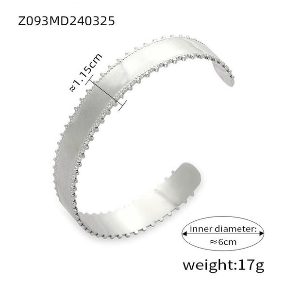 Wholesale Bracelet Titanium Steel Shell Beads Czech Diamond Geometric Electroplated For Female