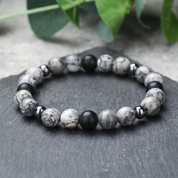 Wholesale Bracelet Volcanic Stone Geometric Handmade Unisex
