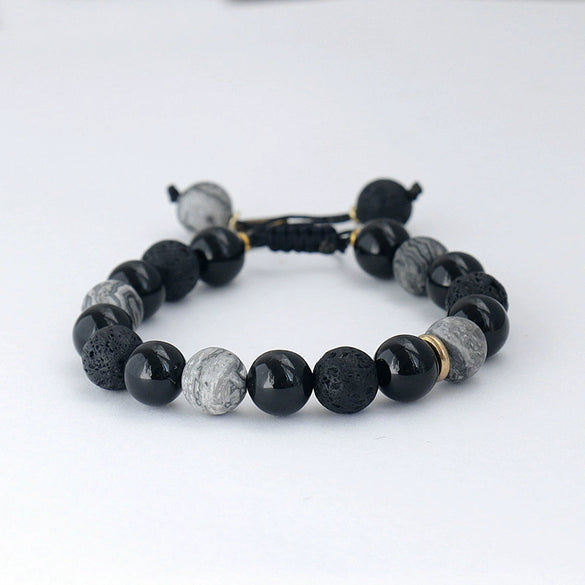 Wholesale Bracelet Volcanic Stone Geometric Handmade Unisex