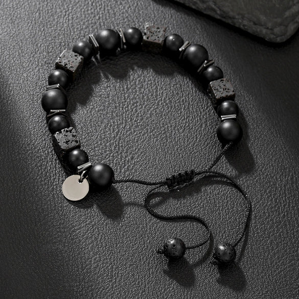 Wholesale Bracelet Volcanic Stone Geometric Handmade Unisex