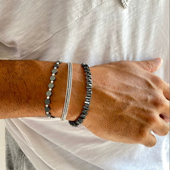 Wholesale Bracelet Wooden Beaded Natural Stone Geometric Handmade Unisex