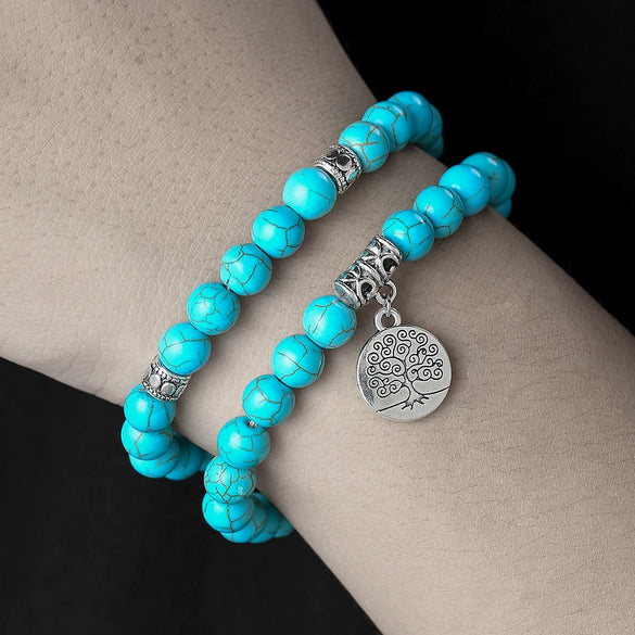 Wholesale Bracelet Wooden Beaded Natural Stone Geometric Handmade Unisex