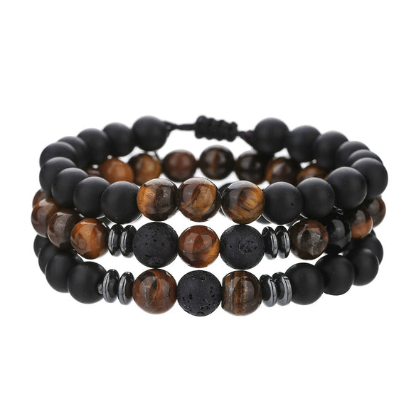 Wholesale Bracelet Wooden Beaded Natural Stone Geometric Handmade Unisex