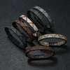 Wholesale Bracelets Cortex Retro Geometric Handmade Striped Magnet Buckle For Men