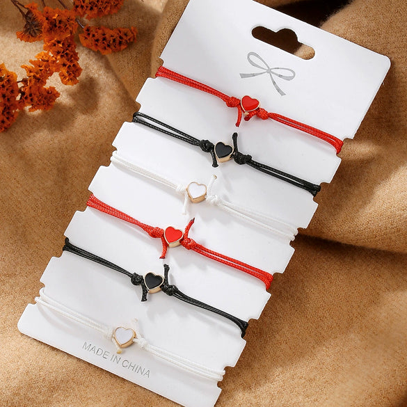 Wholesale Bracelets Zinc Alloy Heart Shape Handmade Unisex