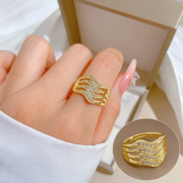 Wholesale Brass Cartoon Crown Style Electroplating Fashion Ring For Women
