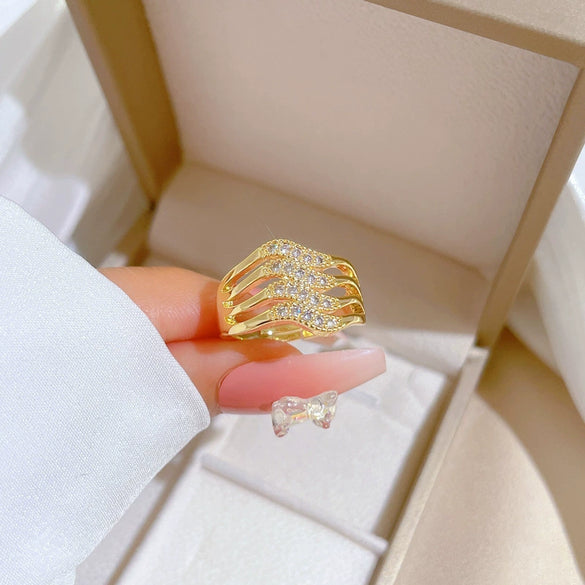 Wholesale Brass Cartoon Crown Style Electroplating Fashion Ring For Women