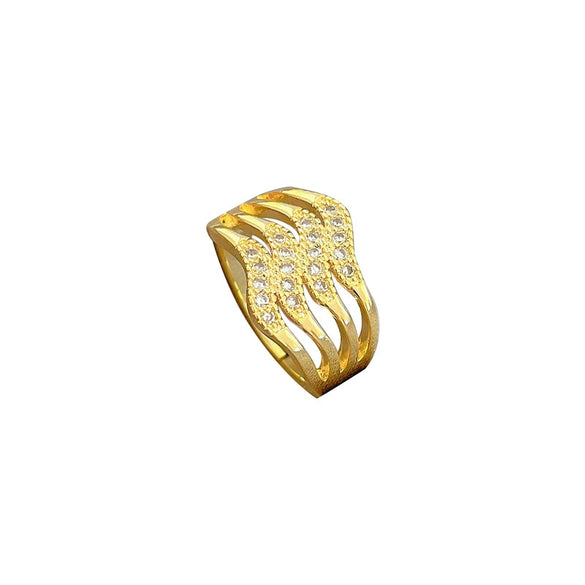 Wholesale Brass Cartoon Crown Style Electroplating Fashion Ring For Women