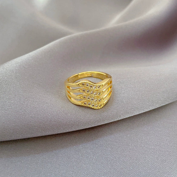 Wholesale Brass Cartoon Crown Style Electroplating Fashion Ring For Women