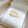 Wholesale Brass Cartoon The Crown Style Love Hollow Opening Adjustable Women's Ring With Electroplating
