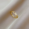Wholesale Brass Cartoon The Crown Style Love Hollow Opening Adjustable Women's Ring With Electroplating