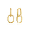 Wholesale Brass Copper Geometric Exaggerated Normcore Style Earrings With Electroplating
