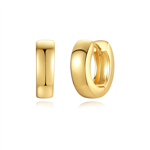 Wholesale Brass Copper Geometric Exaggerated Normcore Style Earrings With Electroplating