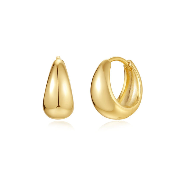 Wholesale Brass Copper Geometric Exaggerated Normcore Style Earrings With Electroplating