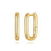 Wholesale Brass Copper Geometric Exaggerated Normcore Style Earrings With Electroplating