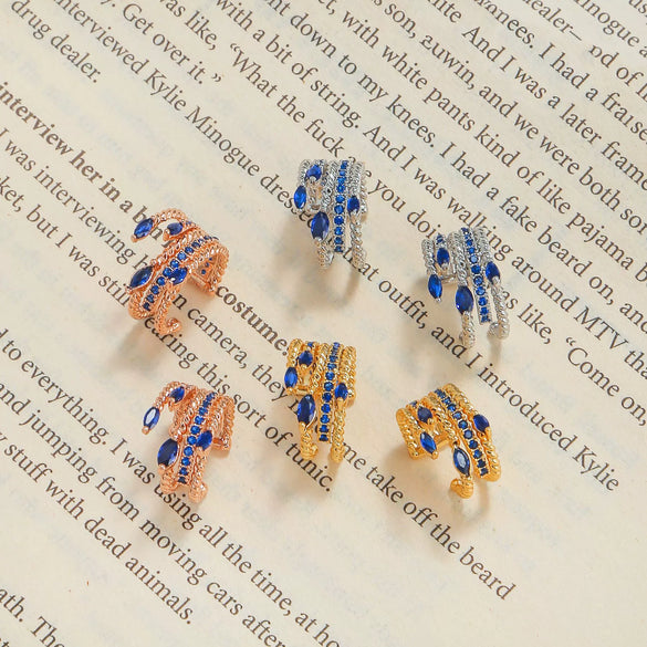 Wholesale Brass Geometric Ear Bone Clips For Women Without Pierced Ears Fashionable Elegant Artistic