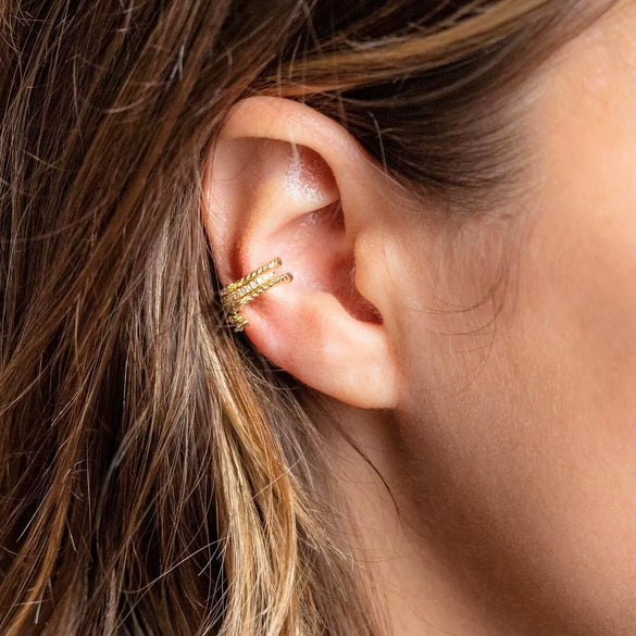Wholesale Brass Geometric Ear Bone Clips For Women Without Pierced Ears Fashionable Elegant Artistic