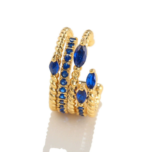 Wholesale Brass Geometric Ear Bone Clips For Women Without Pierced Ears Fashionable Elegant Artistic