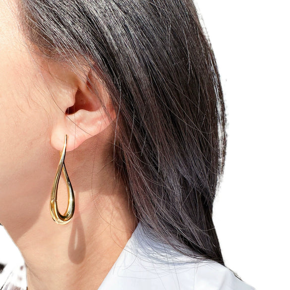 Wholesale Brass Minimalist Geometric Ushaped And Drop Shape Electroplated Earrings For Women