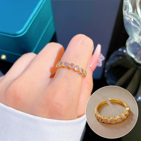 Wholesale Brass Open Ring With Real Gold Electroplating The Crown Pattern For Women