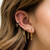 Wholesale Brass Star Element Zircon Earrings Four Piece Set Fashion Style
