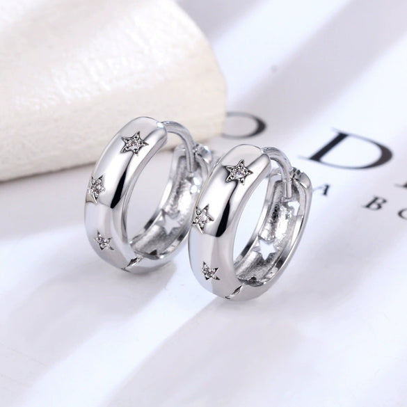 Wholesale Brass Star Hollow Earrings For Women Fashion Electroplated