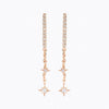 Wholesale Brass Star Zircon Plated Earrings