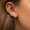 Wholesale Brass Star Zircon Plated Earrings