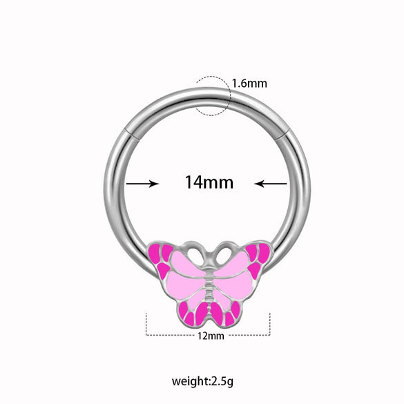 Wholesale Breast Ring Stainless Steel Animal Zodiac Niche Style Electroplated