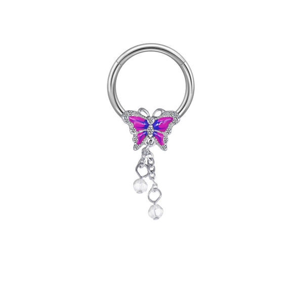 Wholesale Breast Ring Stainless Steel Animal Zodiac Niche Style Electroplated