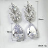 Wholesale Bridal Earrings Copper Zircon Water Drop Pear Shaped