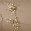 Wholesale Bridal Hairpin Copper Retro Style Weaving Flowers Handmade