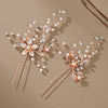Wholesale Bridal Hairpin Copper Retro Style Weaving Flowers Handmade