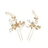 Wholesale Bridal Hairpin Copper Retro Style Weaving Flowers Handmade