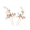 Wholesale Bridal Hairpin Copper Retro Style Weaving Flowers Handmade