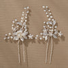Wholesale Bridal Hairpin Copper Retro Style Weaving Flowers Handmade