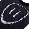 Wholesale Bridal Jewelry Alloy Twopiece Set With Crystal And Rhinestone Necklace And Earrings