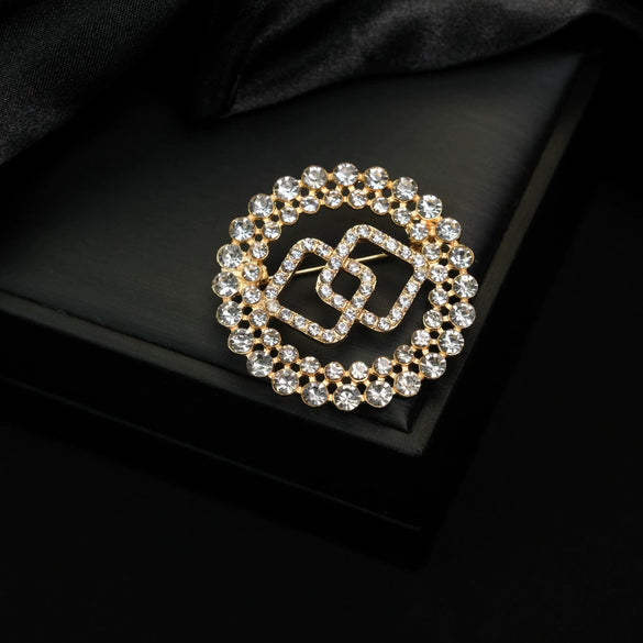 Wholesale Brooch Alloy Geometric Electroplated Women's Highend Light Luxury Clothing Accessory