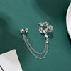 Wholesale Brooch Alloy Multi Layer Chain Geometric Flower Pin With Electroplating For Unisex And Women