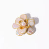 Wholesale Brooch Natural Freshwater Pearl Geometric Plant Flowers Style 18K Real Gold Plated