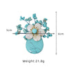 Wholesale Brooch Natural Pearl Turquoise Vintage Flower Electroplated