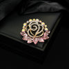 Wholesale Brooch Pin Zinc Alloy Inlaid Diamonds Leaves Shape Electroplated Trendy