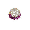 Wholesale Brooch Pin Zinc Alloy Inlaid Diamonds Leaves Shape Electroplated Trendy